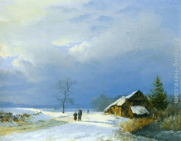 Barend Cornelis Koekkoek Winter in Het Gool